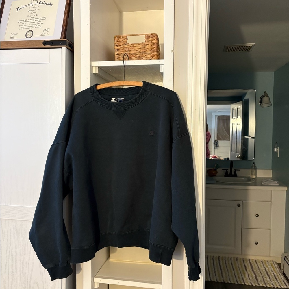STARTER Men's Dark Gray Crewneck Sweater